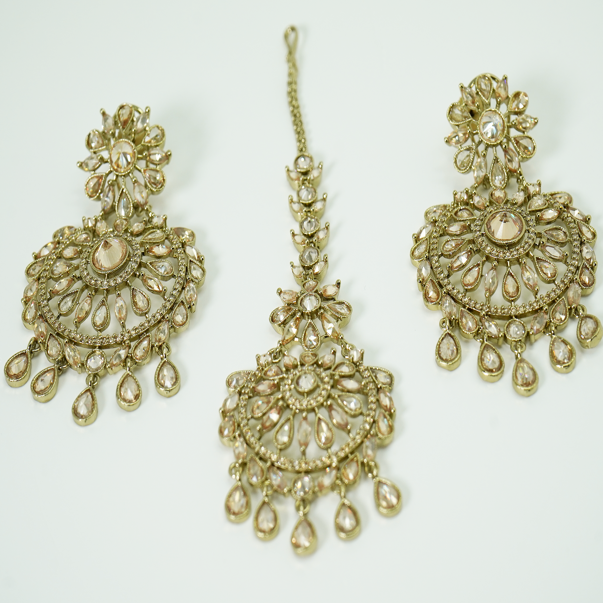 Zara Gold-Earrings and Tikka Set