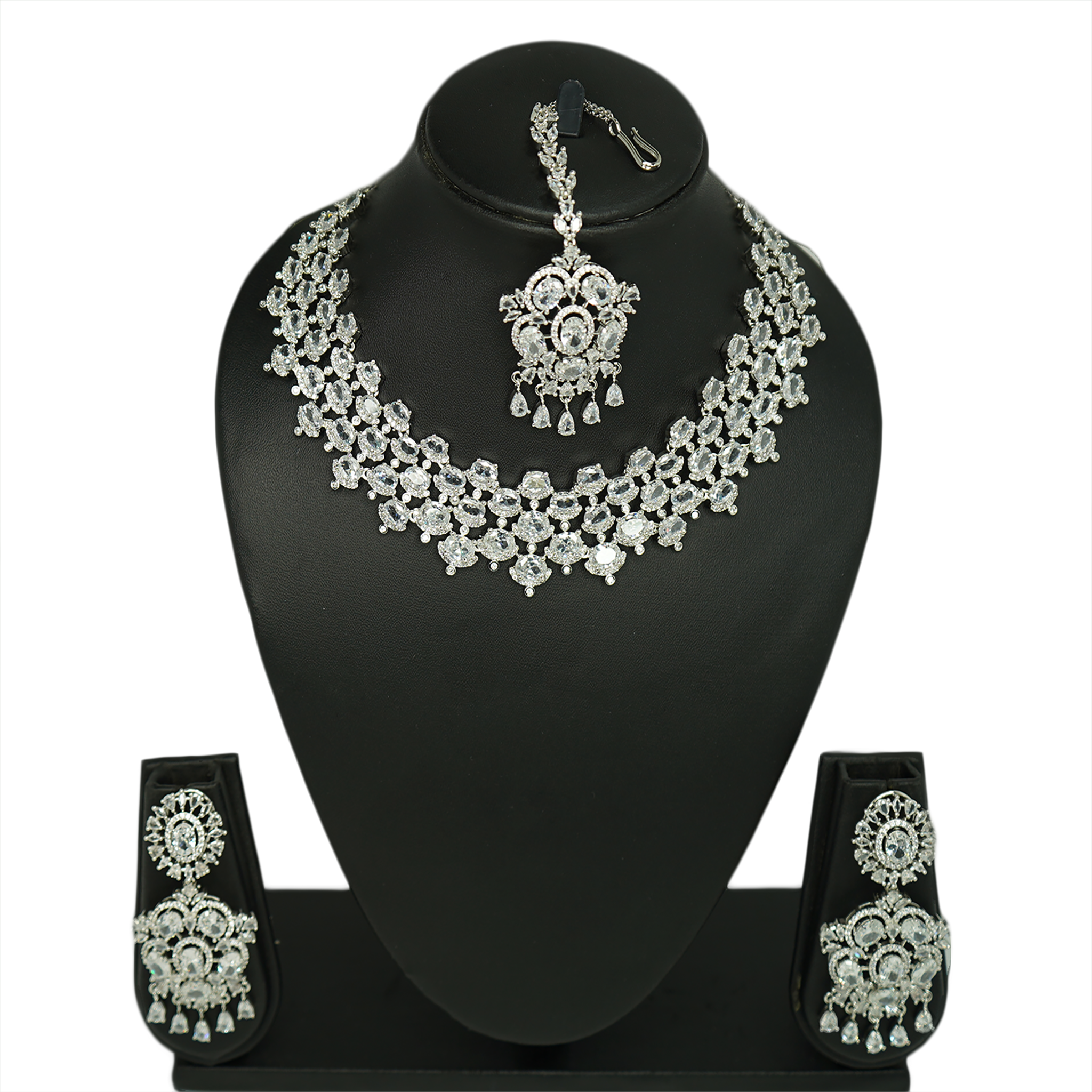 Sedef Silver-Plated Necklace Set