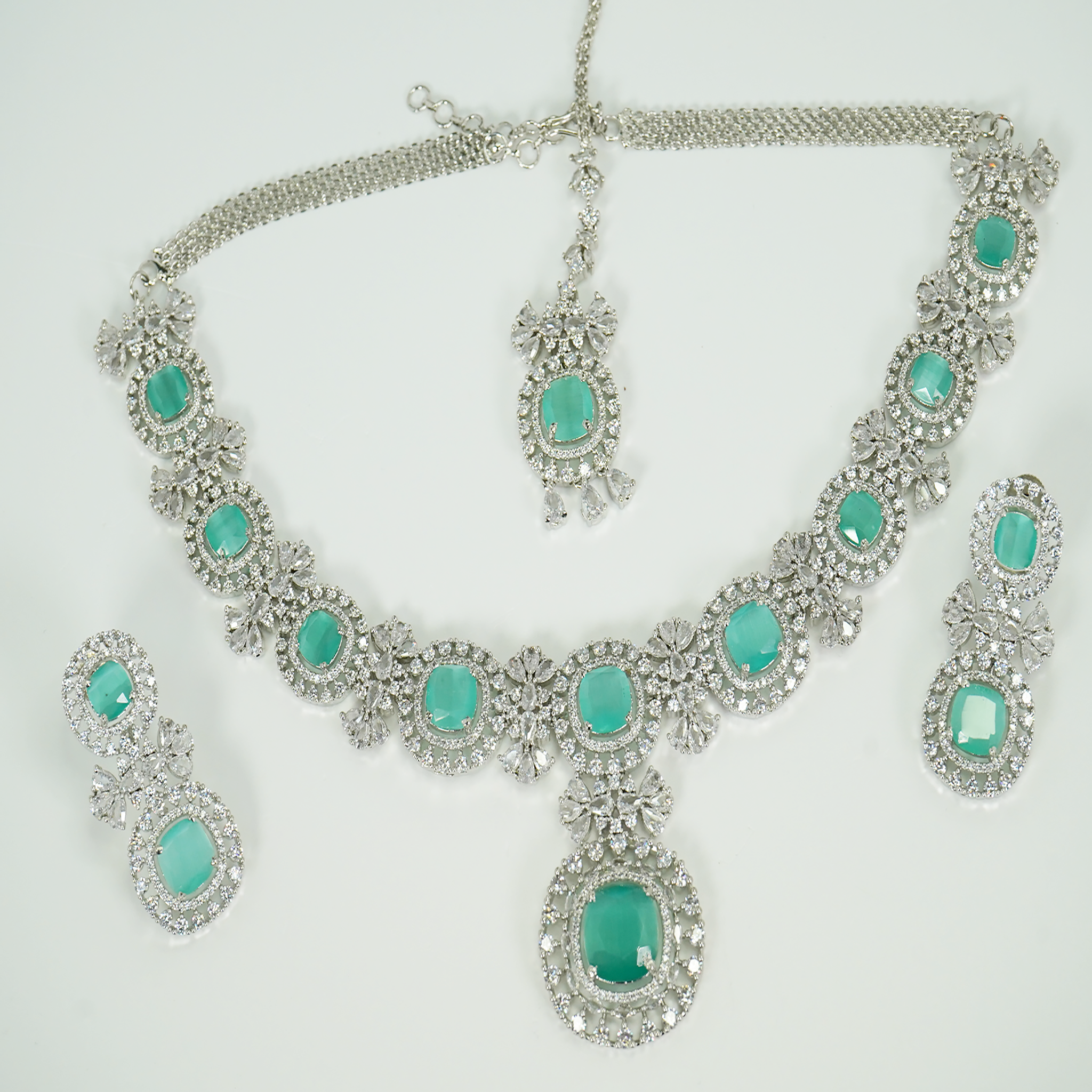 Nadia Mint Green Necklace Set