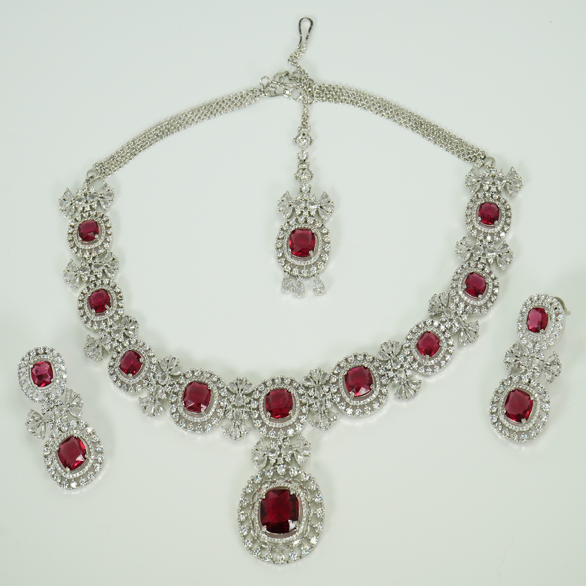 Nadia Ruby Necklace Set