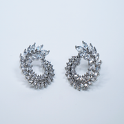 Serena Silver-Plated Leafy Stud Earrings